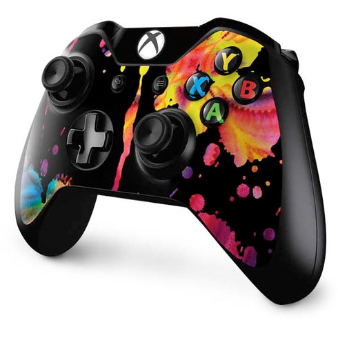 Chromatic Splatter Black Xbox One Controller Skin