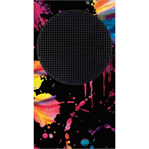 Chromatic Splatter Black Xbox Series S Console Skin