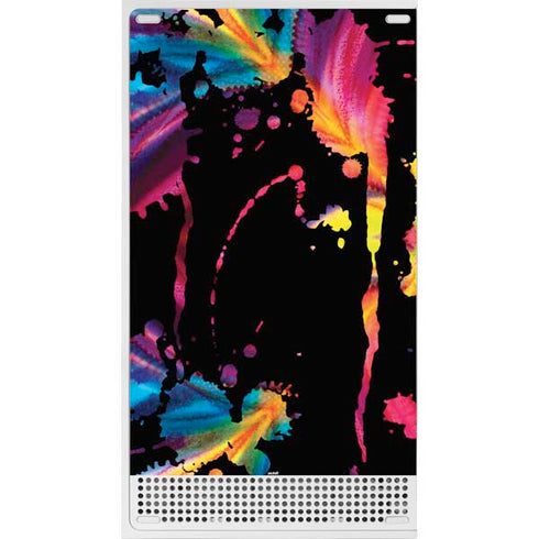 Chromatic Splatter Black Xbox Series S Console Skin