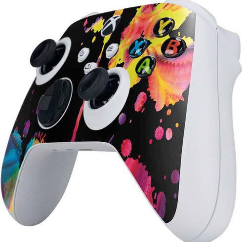 Chromatic Splatter Black Xbox Series S Controller Skin