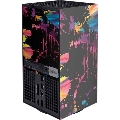 Chromatic Splatter Black Xbox Series X Console Skin