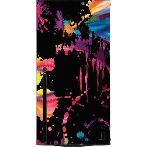 Chromatic Splatter Black Xbox Series X Console Skin