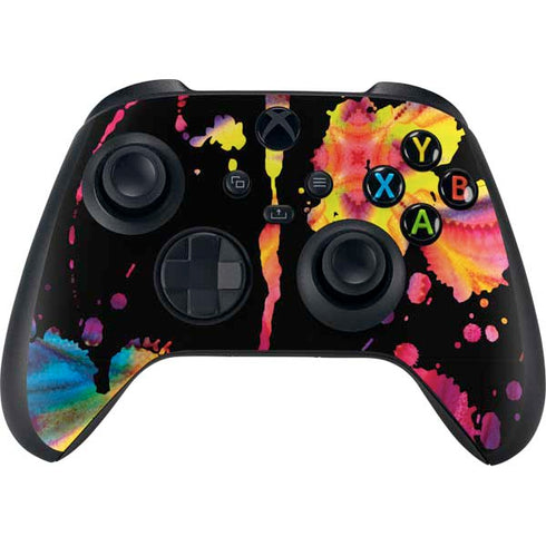 Chromatic Splatter Black Xbox Series X Controller Skin