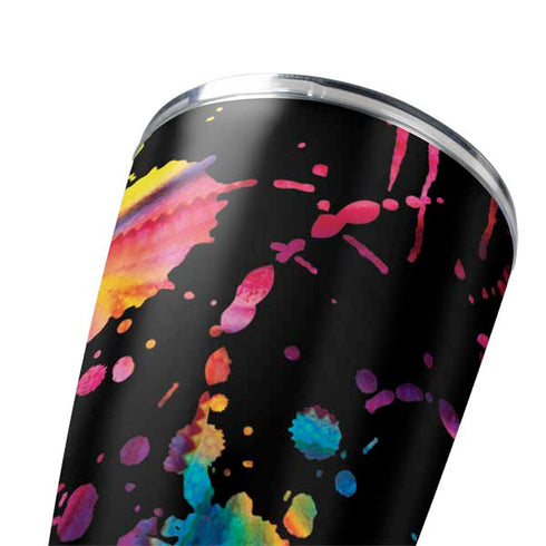 Chromatic Splatter Black Yeti 20oz Tumbler Skin