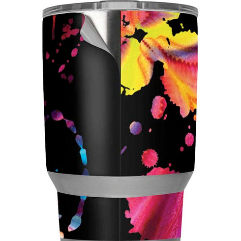 Chromatic Splatter Black Yeti 20oz Tumbler Skin