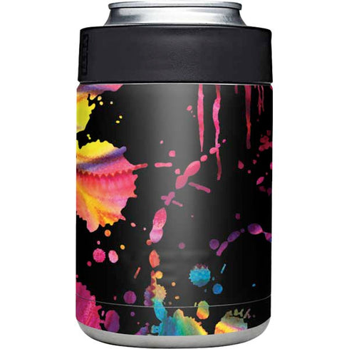 Chromatic Splatter Black Yeti Colster Can Insulator Skin