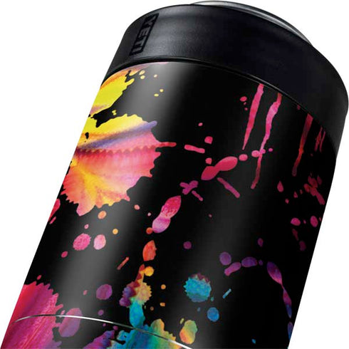 Chromatic Splatter Black Yeti Colster Can Insulator Skin
