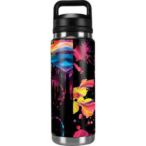 Chromatic Splatter Black YETI Rambler 26oz Bottle Skin