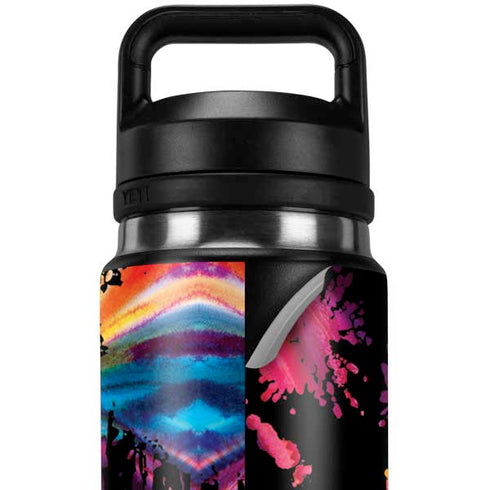 Chromatic Splatter Black YETI Rambler 26oz Bottle Skin