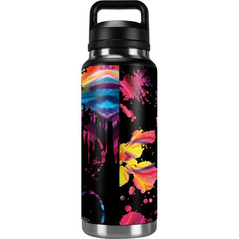 Chromatic Splatter Black YETI Rambler 36oz Bottle Skin