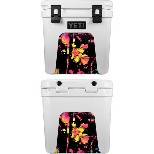 Chromatic Splatter Black YETI Roadie 24 Hard Cooler Skin