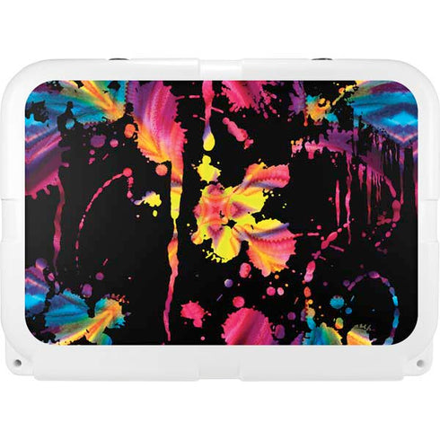 Chromatic Splatter Black YETI Tundra 35 Hard Cooler Skin