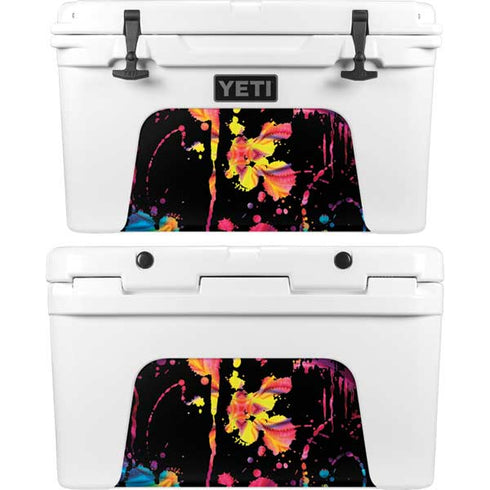 Chromatic Splatter Black YETI Tundra 45 Hard Cooler Skin