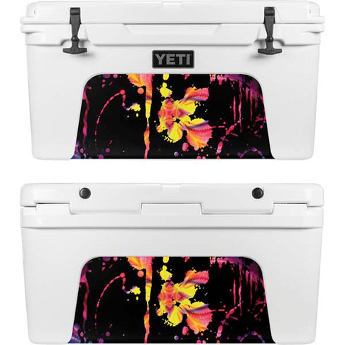 Chromatic Splatter Black YETI Tundra 75 Hard Cooler Skin