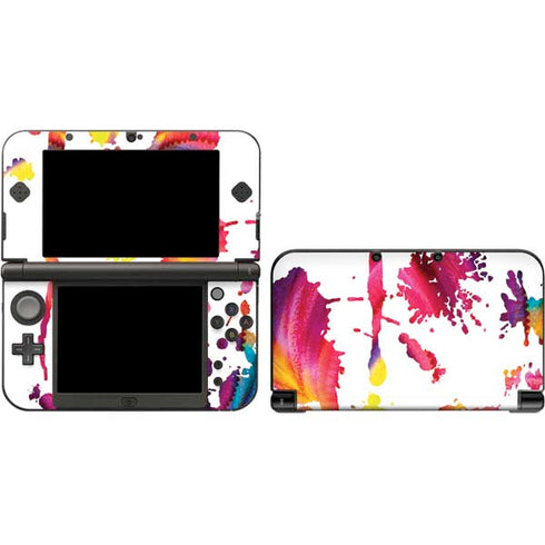 Chromatic Splatter White 3DS XL 2015 Skin