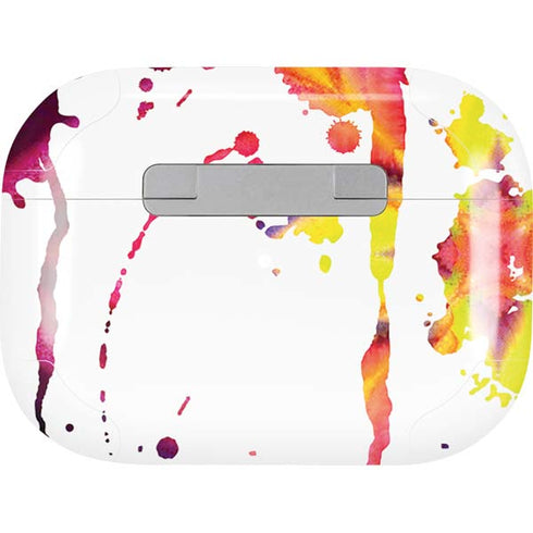 Chromatic Splatter White Apple AirPods Pro Skin
