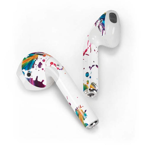 Chromatic Splatter White Apple AirPods Skin