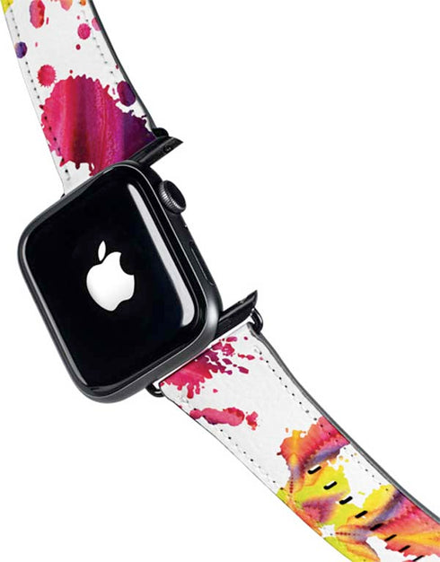 Chromatic Splatter White Apple Watch Band 42-44mm