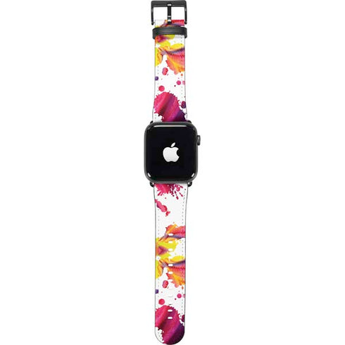 Chromatic Splatter White Apple Watch Band 38-40mm