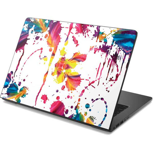 Chromatic Splatter White Dell Chromebook Skin