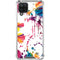 Chromatic Splatter White Galaxy A12 Clear Case