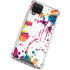Chromatic Splatter White Galaxy A12 Clear Case