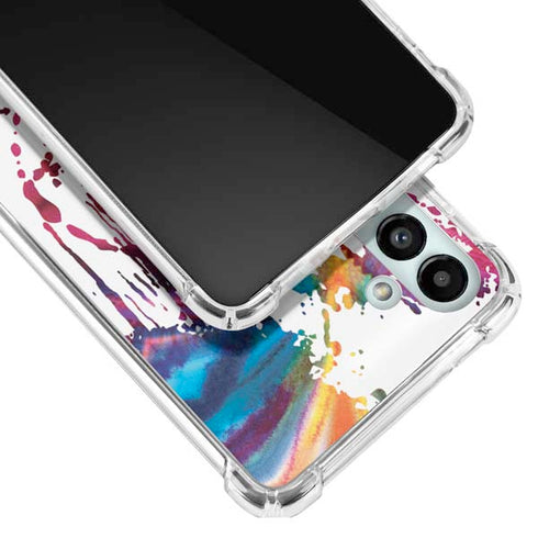 Chromatic Splatter White Galaxy A13 5G Clear Case
