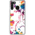 Chromatic Splatter White Galaxy A21 Clear Case