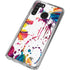 Chromatic Splatter White Galaxy A21 Clear Case