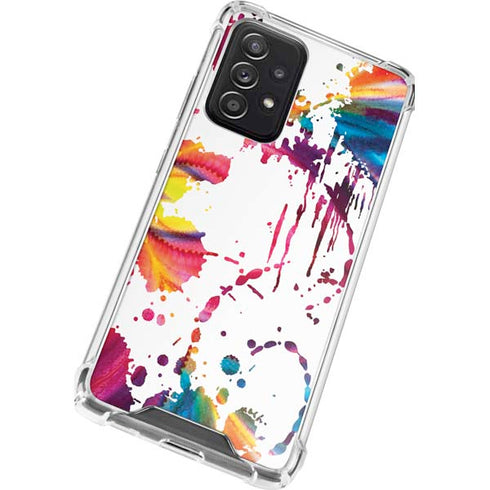 Chromatic Splatter White Galaxy A52 5G Clear Case