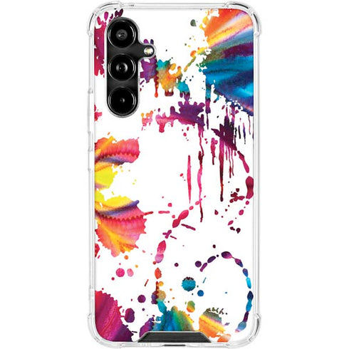 Chromatic Splatter White Galaxy A54 5G Clear Case