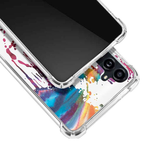 Chromatic Splatter White Galaxy A54 5G Clear Case