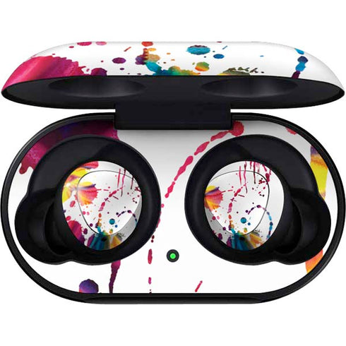 Chromatic Splatter White Galaxy Buds Skin