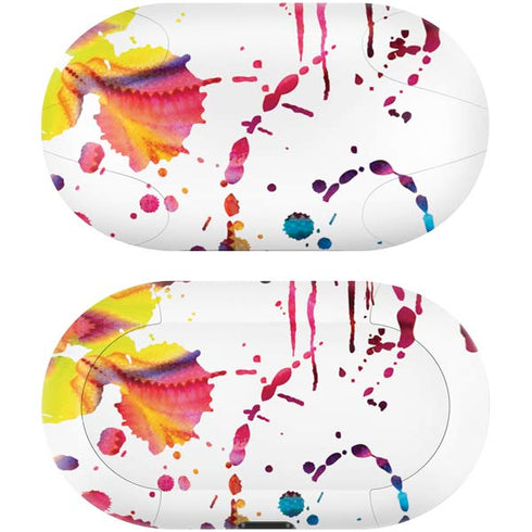 Chromatic Splatter White Galaxy Buds Skin
