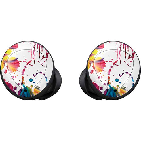 Chromatic Splatter White Galaxy Buds Skin