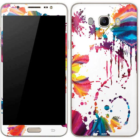 Chromatic Splatter White Galaxy J7 Skin
