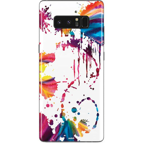 Chromatic Splatter White Galaxy Note 8 Skin