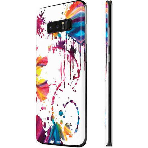 Chromatic Splatter White Galaxy Note 8 Skin
