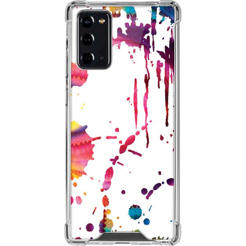 Chromatic Splatter White Galaxy Note20 5G Clear Case