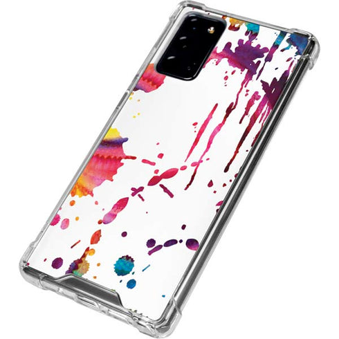 Chromatic Splatter White Galaxy Note20 5G Clear Case