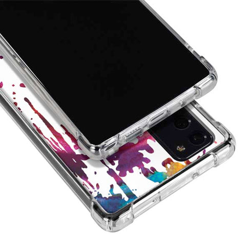 Chromatic Splatter White Galaxy Note20 5G Clear Case