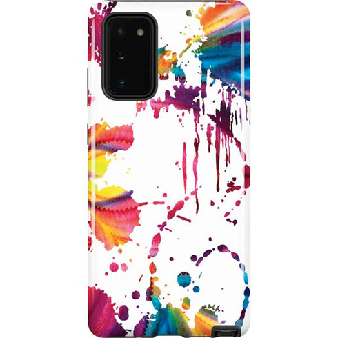 Chromatic Splatter White Galaxy Note20 5G Pro Case