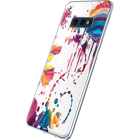 Chromatic Splatter White Galaxy S10e Skin