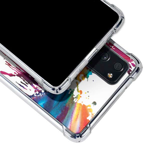 Chromatic Splatter White Galaxy S20 FE Clear Case