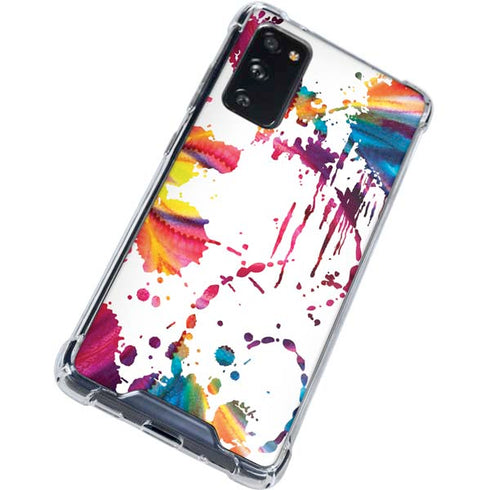 Chromatic Splatter White Galaxy S20 FE Clear Case