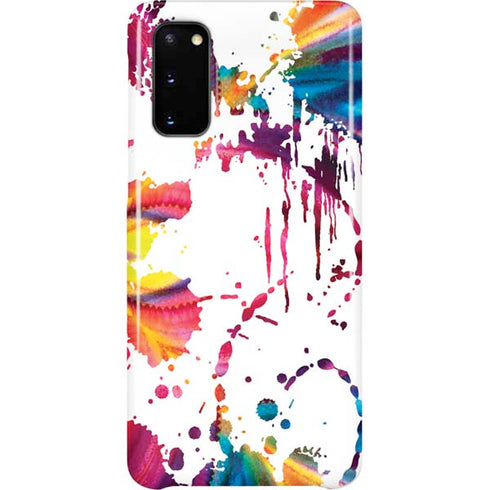 Chromatic Splatter White Galaxy S20 Lite Case