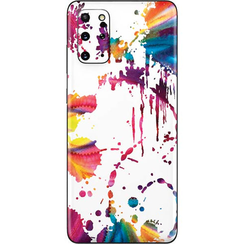 Chromatic Splatter White Galaxy S20 Plus Skin