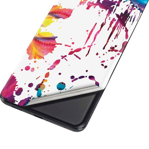 Chromatic Splatter White Galaxy S21 5G Skin