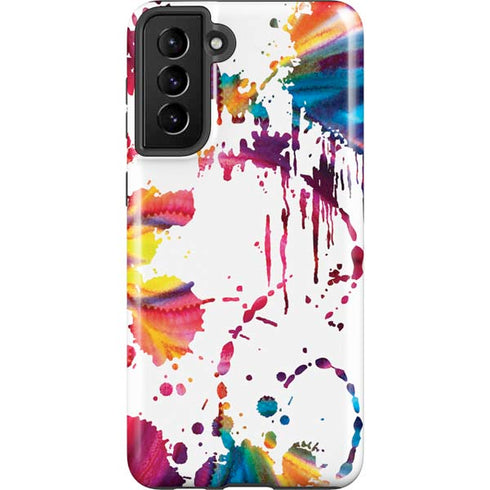 Chromatic Splatter White Galaxy S21 Plus 5G Pro Case