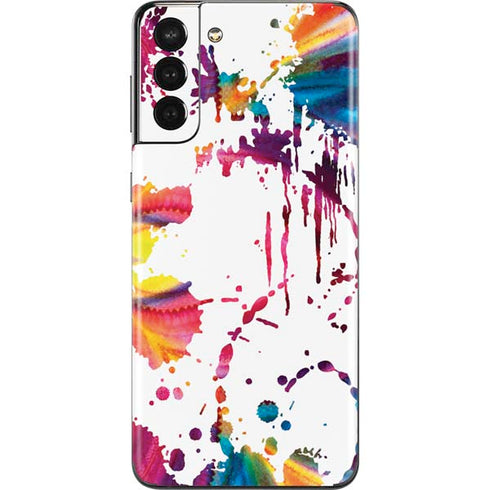Chromatic Splatter White Galaxy S21 Plus 5G Skin